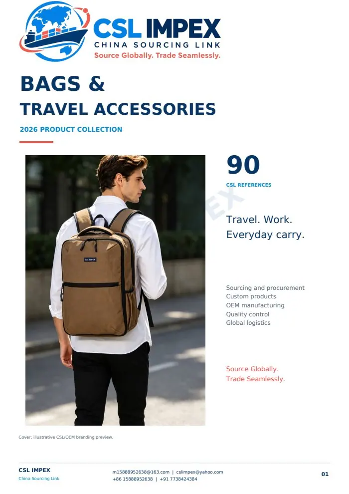 Bags & travel accessories catalogue cover