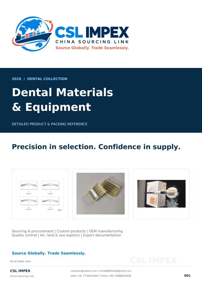 Dental products & materials catalogue cover