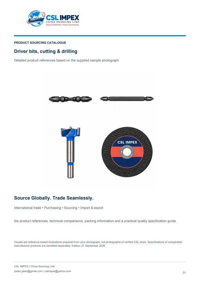 Driver Bits Cutting Drilling Detailed Catalogue catalogue cover