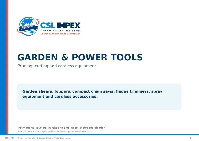 Garden & power tools catalogue cover