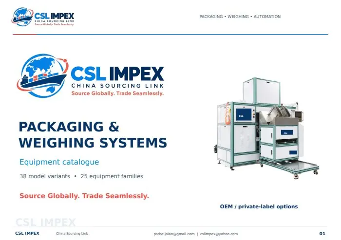 Packaging catalogue cover