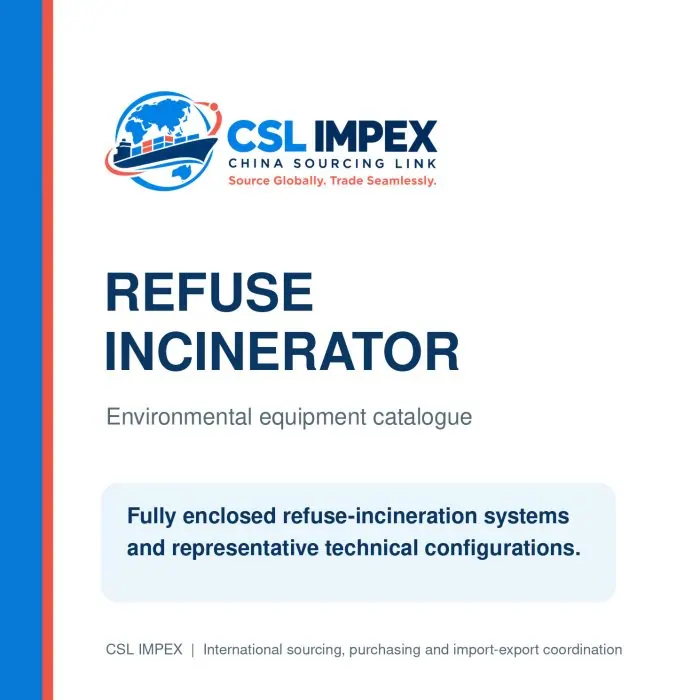 Refuse Incinerator Catalogue catalogue cover