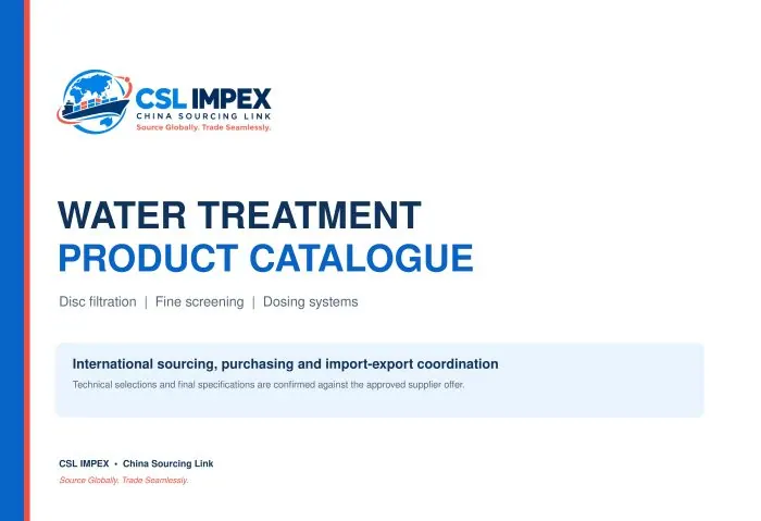 Water Treatment Product Catalogue Updated catalogue cover