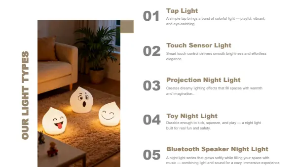 Silicone Night Lights catalogue cover